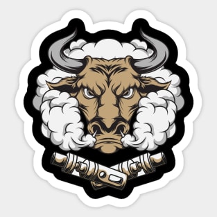 Strong bull - the e cigarette hunter Sticker